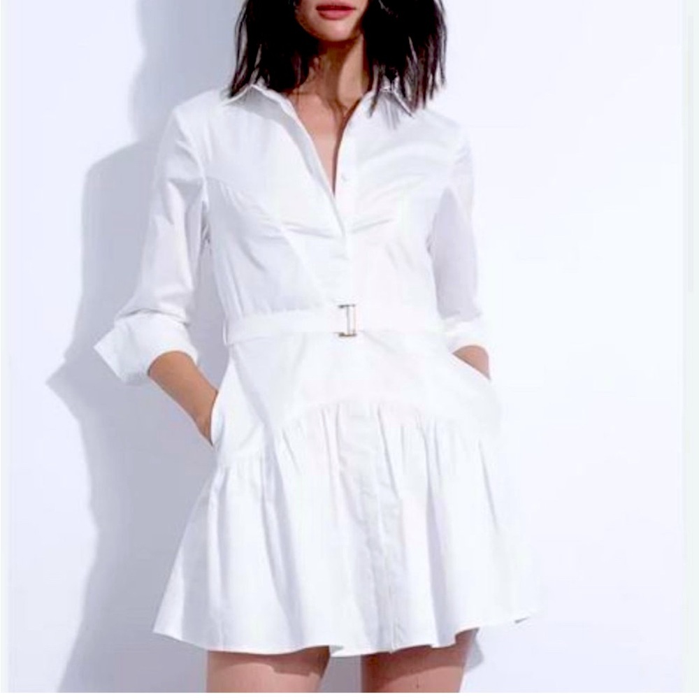 KARINA GRIMALDI Women's Veronique‎ Mini Dress in Off White size S bin1